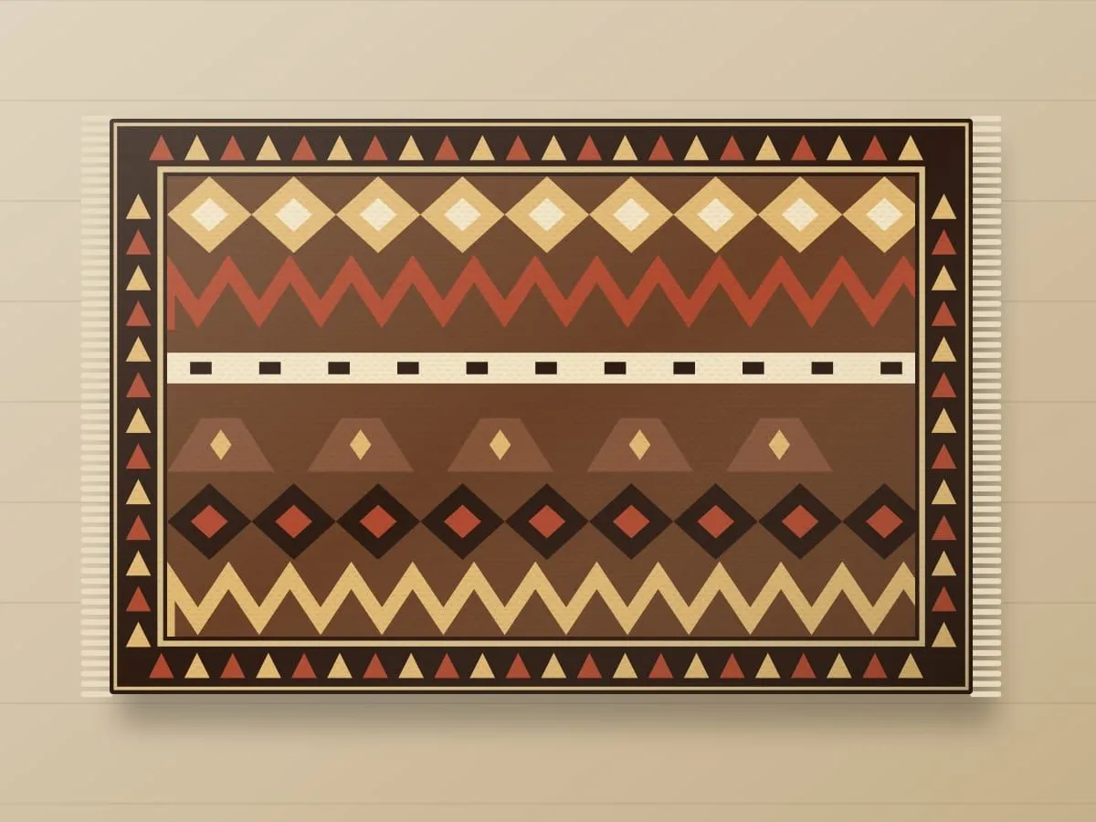 گلیم دستباف فارس طرح هندسی